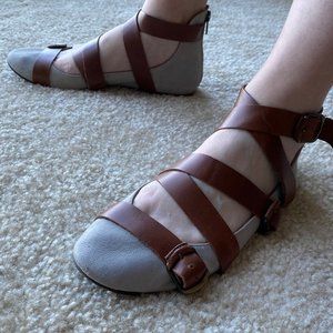 Anthropologie Lucky Penny Bands & Buckles Flats 6